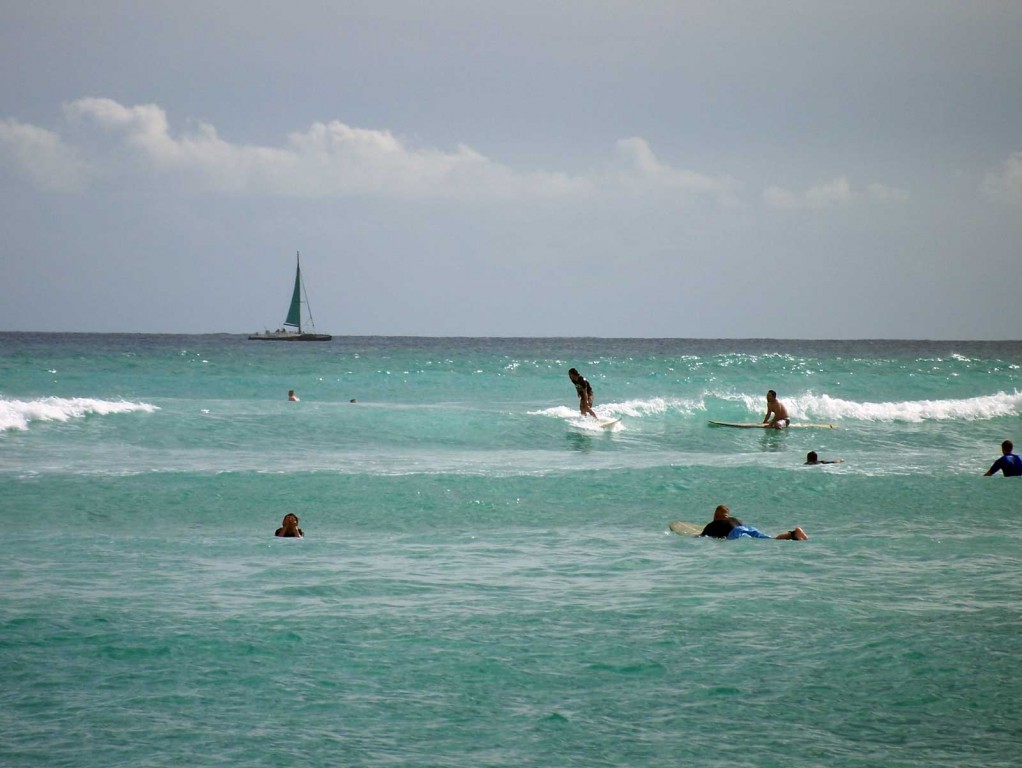 Waikiki Surfing Waves