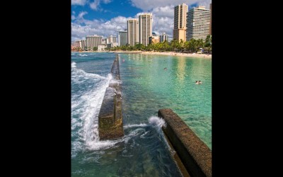 Honolulu Sea Wall View