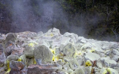 Volcano Sulfur Rocks