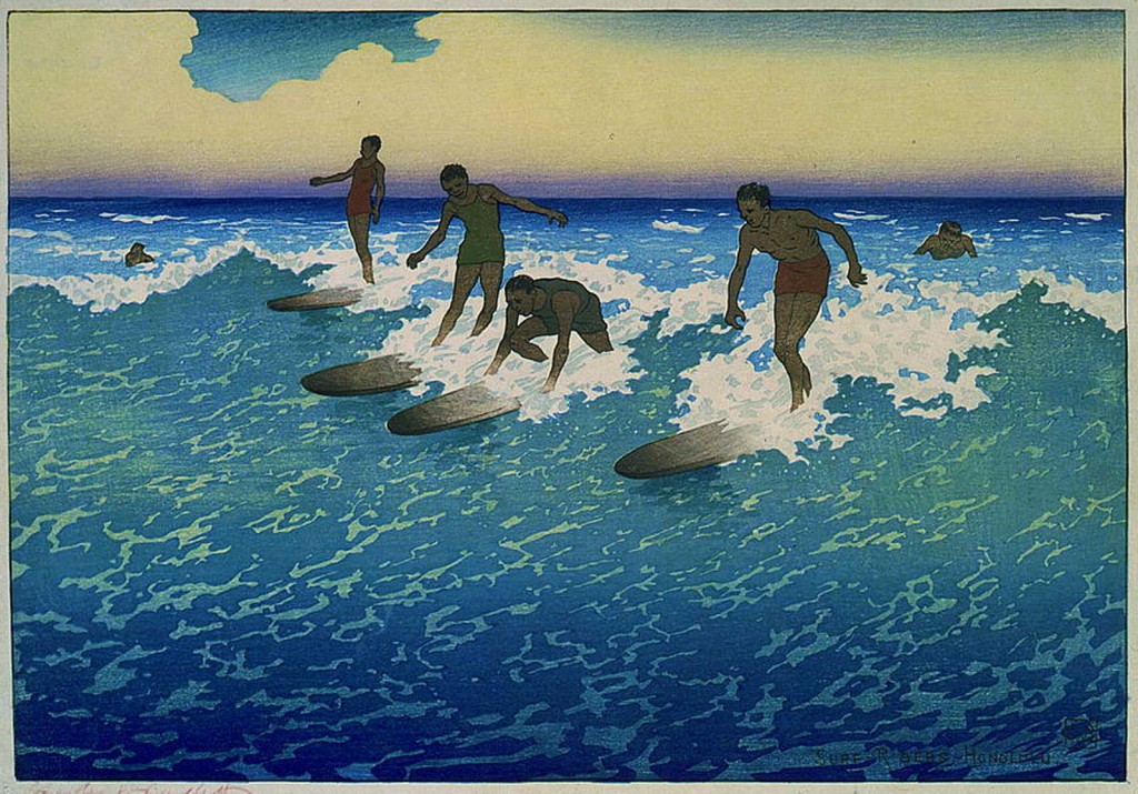 Surf Riders at Honolulu, Painting