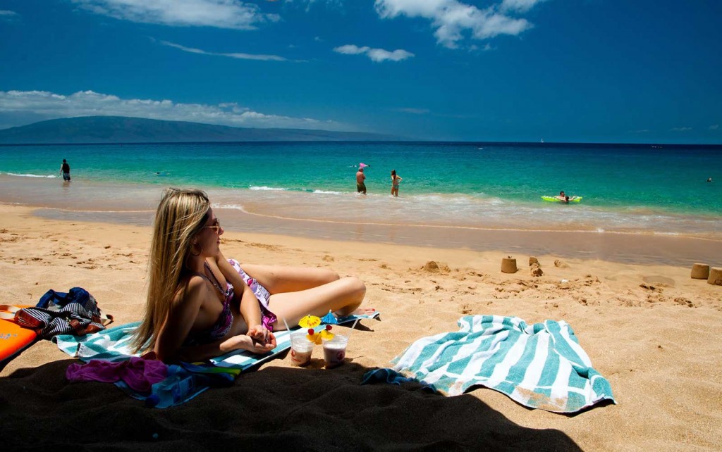 Lahaina Maui Beach Lounging