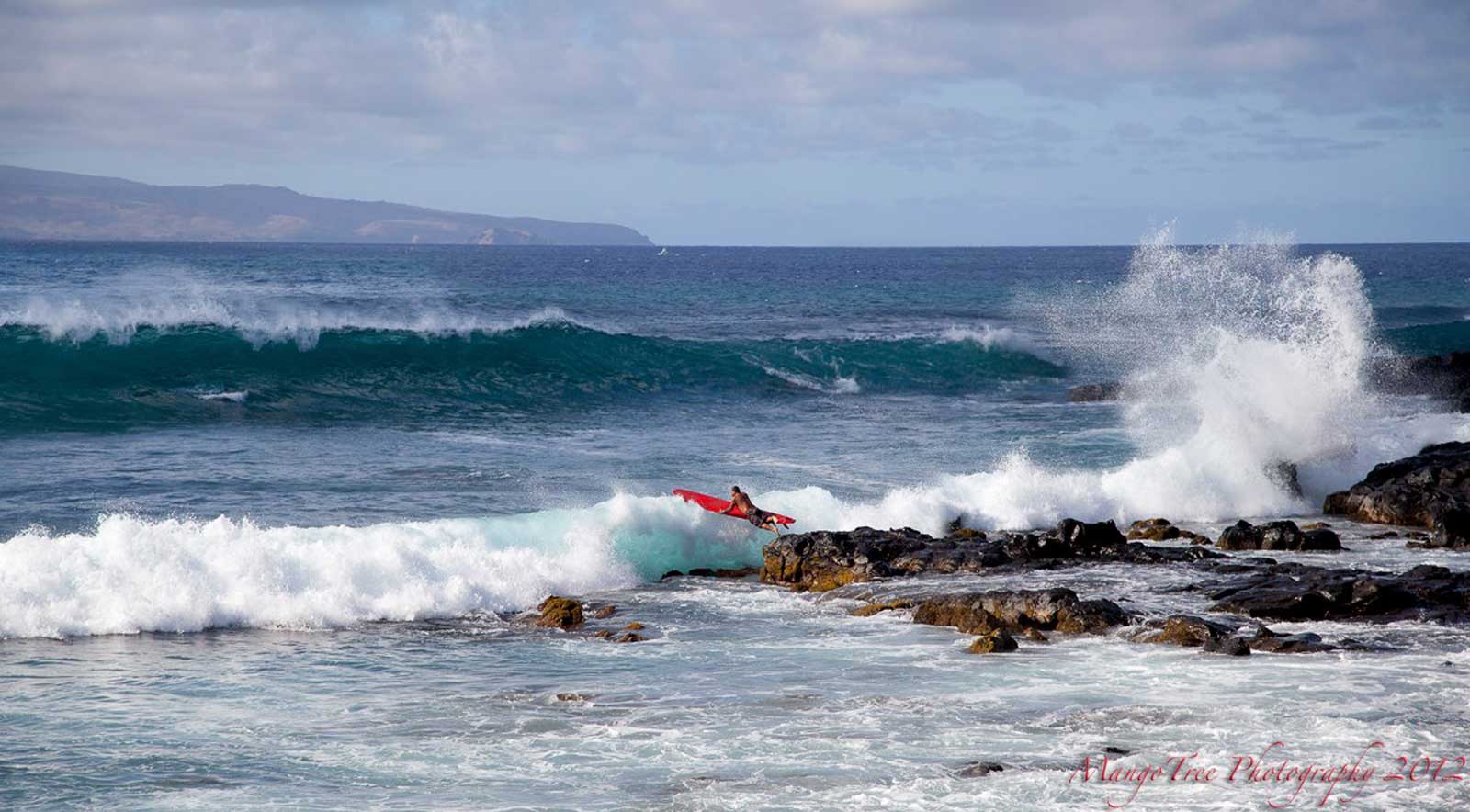 Overhead Longboarding at Honolua Hawaii Pictures