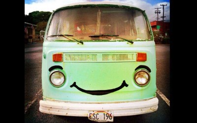 Smiling VW Bus, Hawaii
