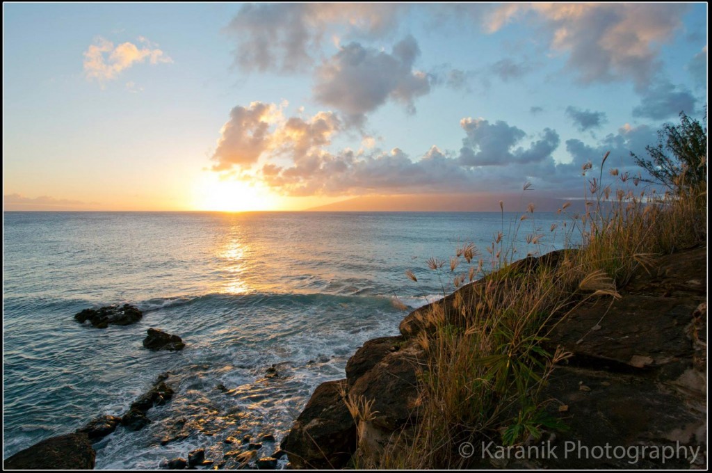 Honolua Bay, Maui at Sunset